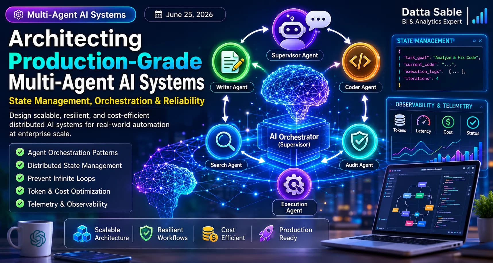 Architecting Production-Grade Multi-Agent AI Systems: State Management, Orchestration & Reliability