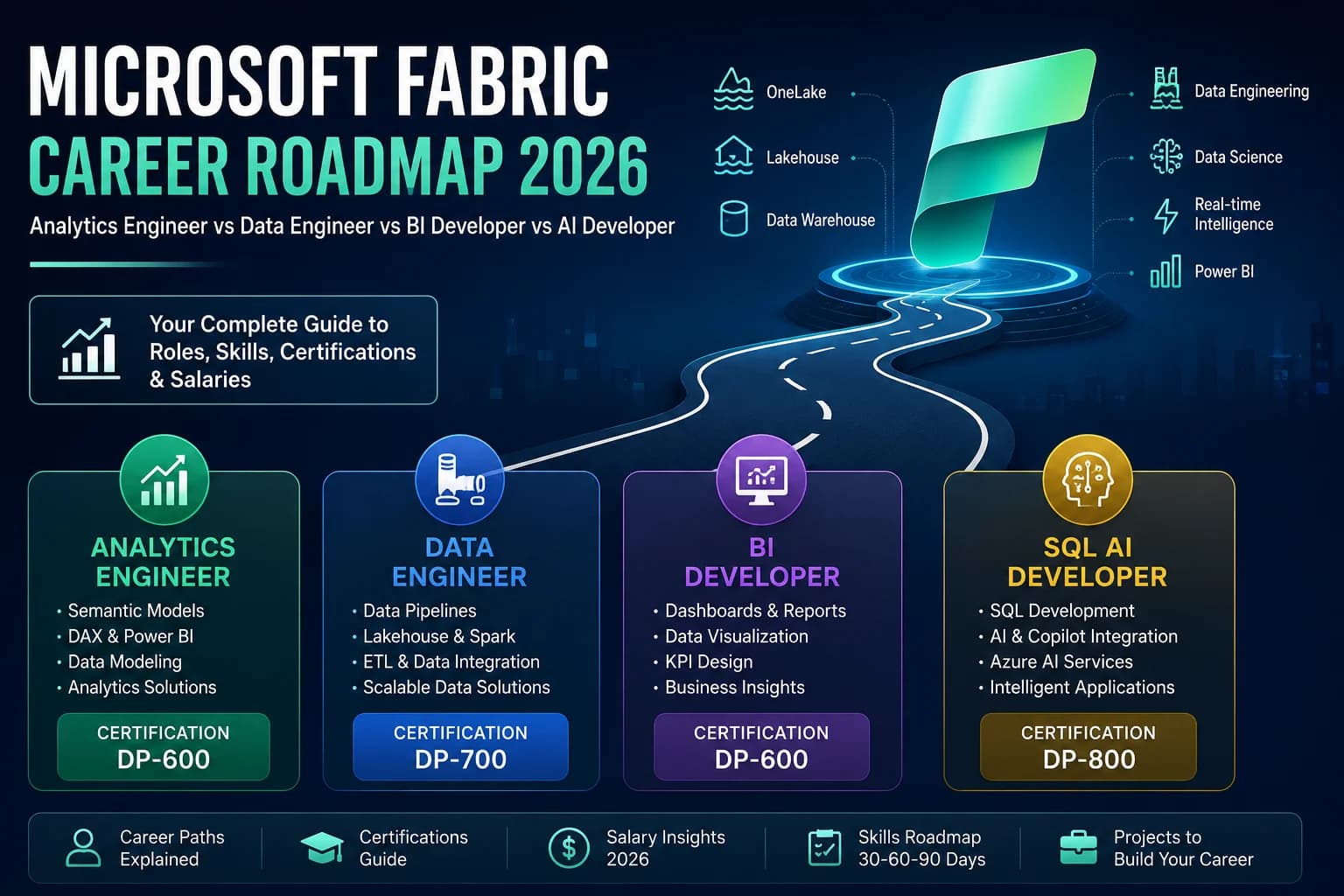 Microsoft Fabric Career Roadmap 2026: Analytics Engineer vs Data Engineer vs BI Developer vs AI Developer
