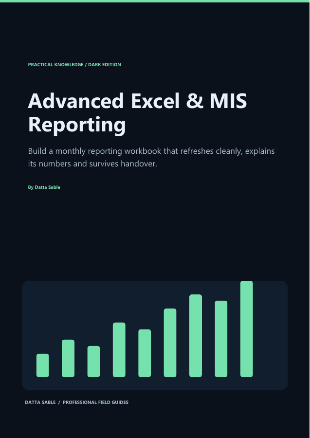 Advanced Excel & MIS Reporting book cover