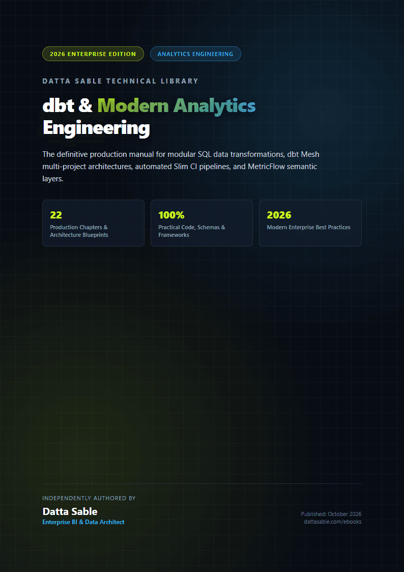 dbt & Modern Analytics Engineering: Modular Data Transformation book cover