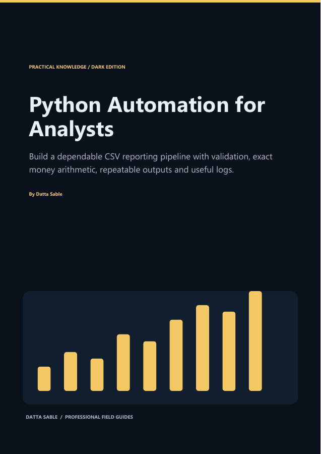 Python Automation for Analysts book cover