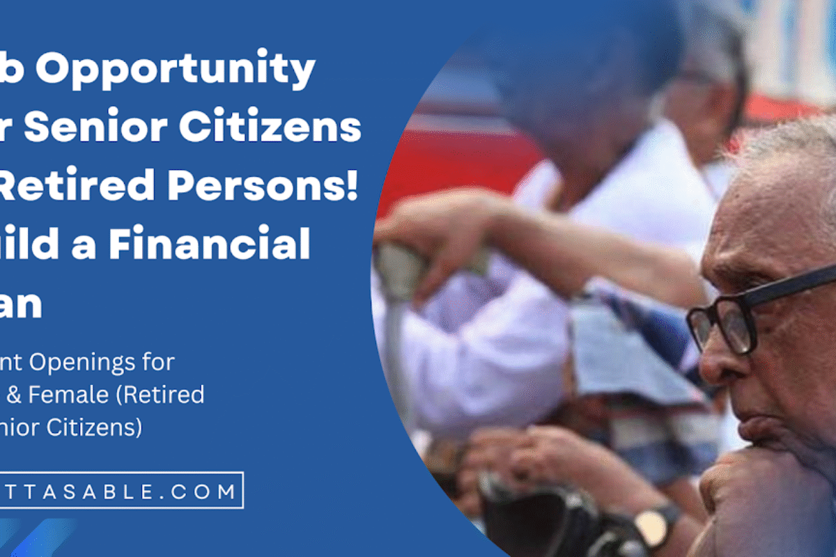 Job Opportunity for Senior Citizens & Retired Persons! 2025